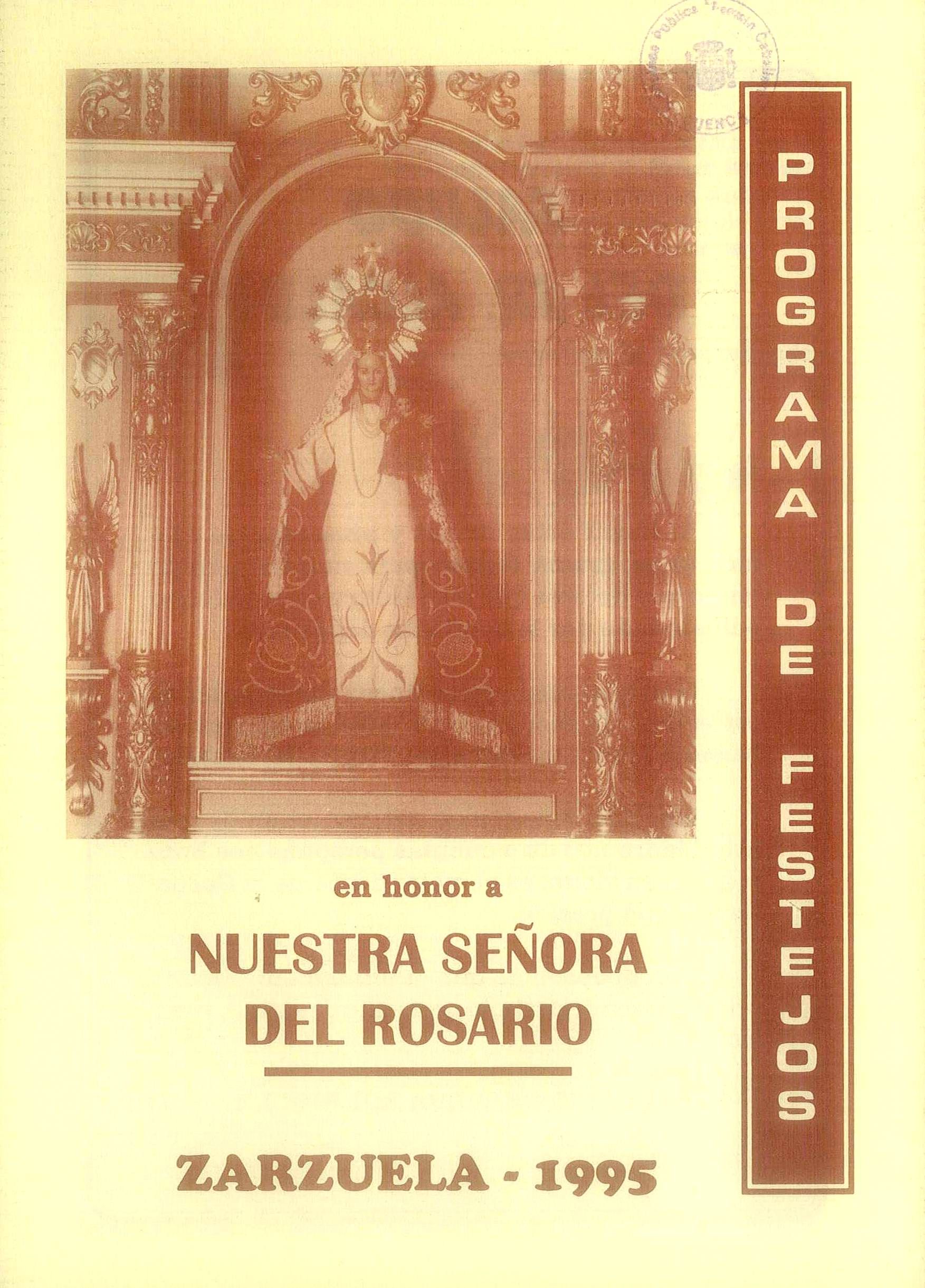 Fiesta patronales en honor a Nuestra Señora del Rosario 1995 Portilla
